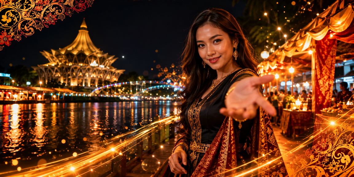 Pemain di Kuching menggunakan peranti mudah alih untuk slot dalam talian