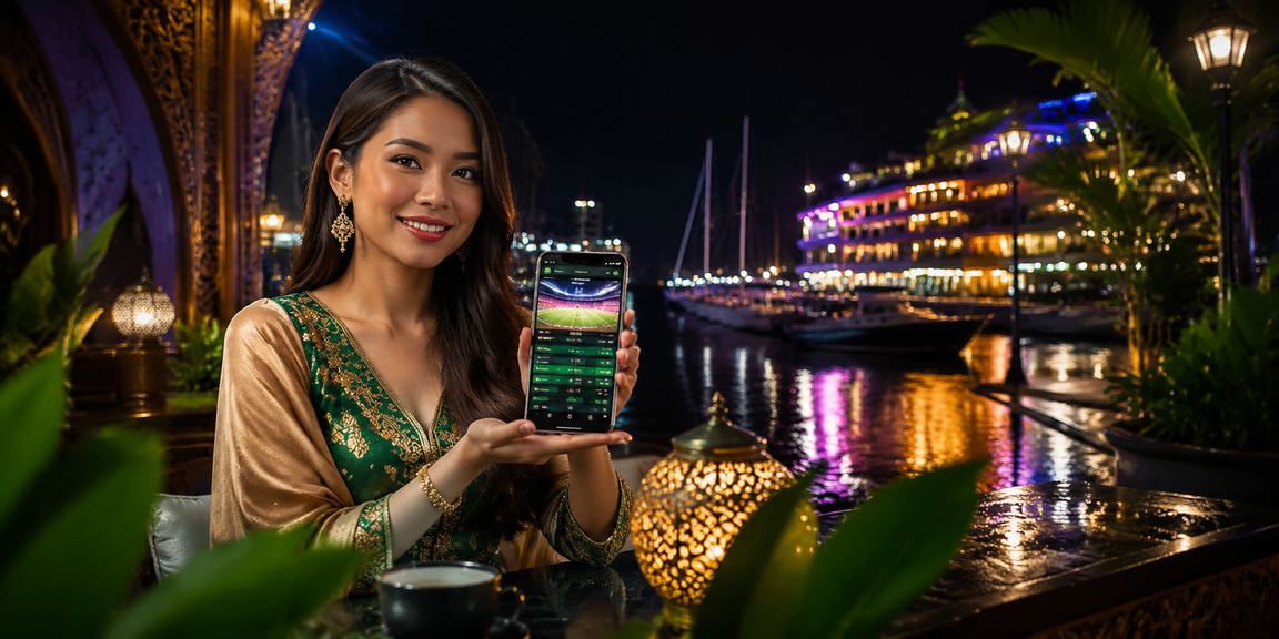 Pemain memainkan slot kasino mudah alih sempena Hari Raya di Malaysia